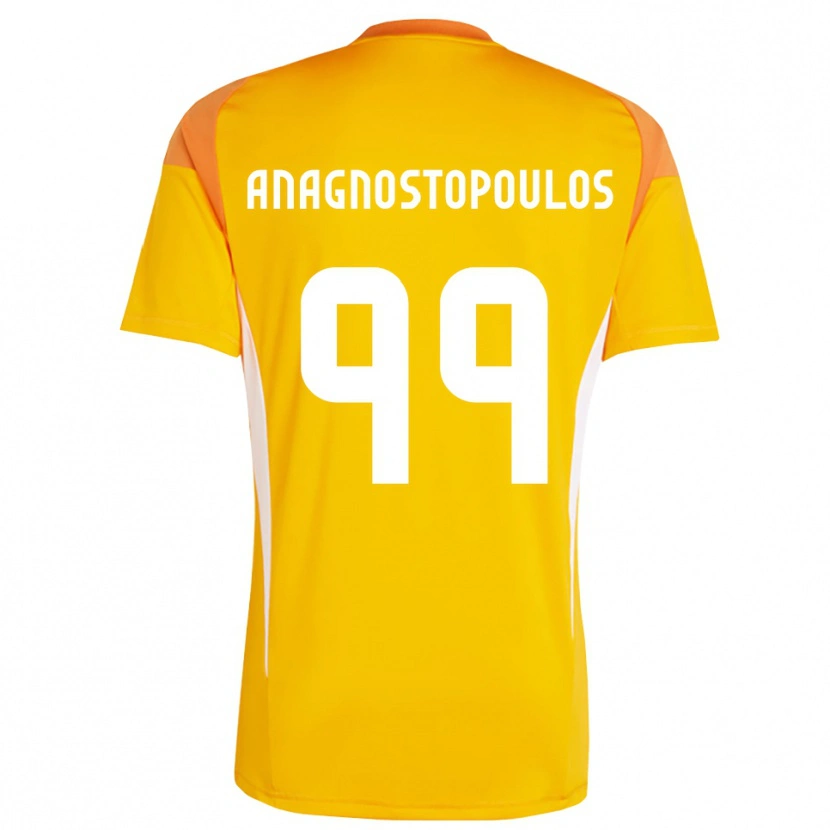 Danxen Mann Alexandros Anagnostopoulos #99 Oransje Hvit Keeperdrakt 2025/26 Skjorter T-skjorte