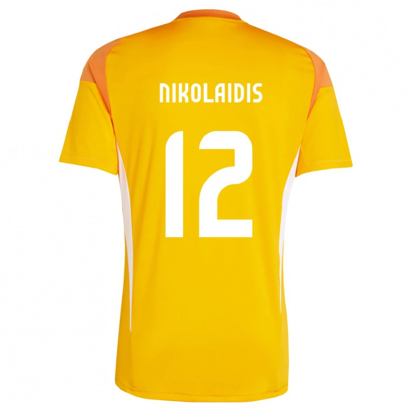 Danxen Mann Georgios Nikolaidis #12 Oransje Hvit Keeperdrakt 2025/26 Skjorter T-skjorte
