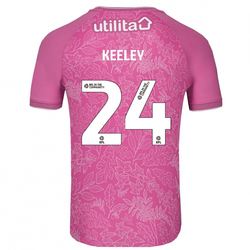 Danxen Mann Josh Keeley #24 Rosa Svart Keeperdrakt 2025/26 Skjorter T-skjorte