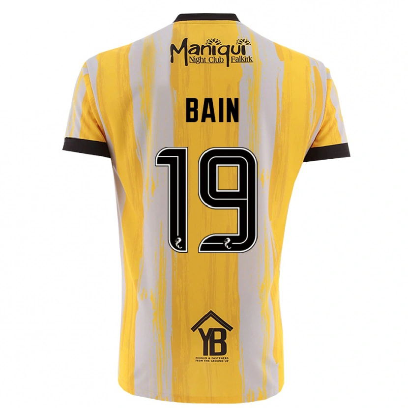 Danxen Mann Scott Bain #19 Gul Svart Keeperdrakt 2025/26 Skjorter T-skjorte