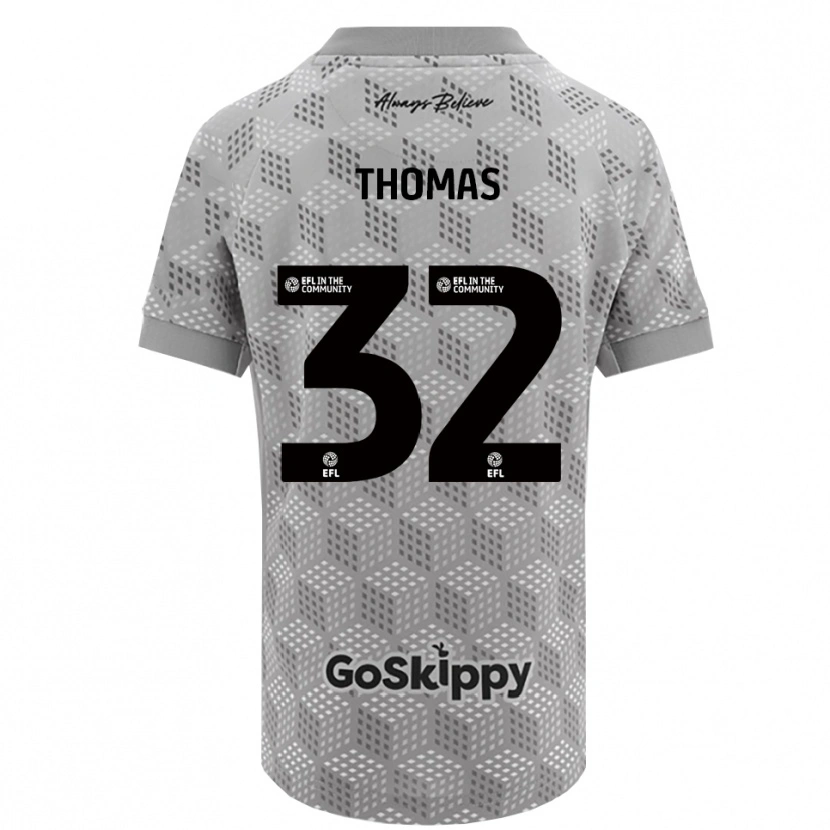 Danxen Mann Lewis Thomas #32 Sort Grå Keeperdrakt 2025/26 Skjorter T-skjorte