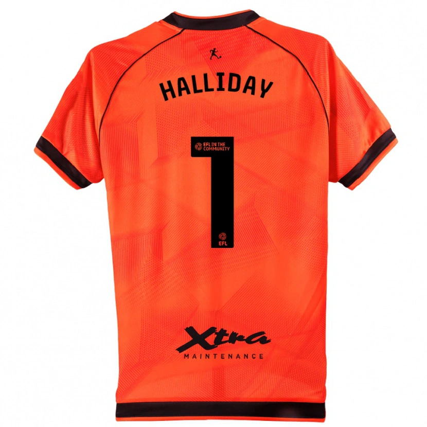 Danxen Mann Joel Halliday #1 Oransje Sort Keeperdrakt 2025/26 Skjorter T-skjorte