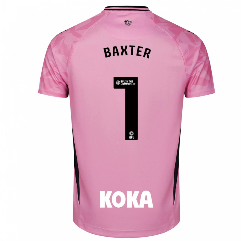 Danxen Mann Nathan Baxter #1 Lys Rosa Svart Keeperdrakt 2025/26 Skjorter T-skjorte