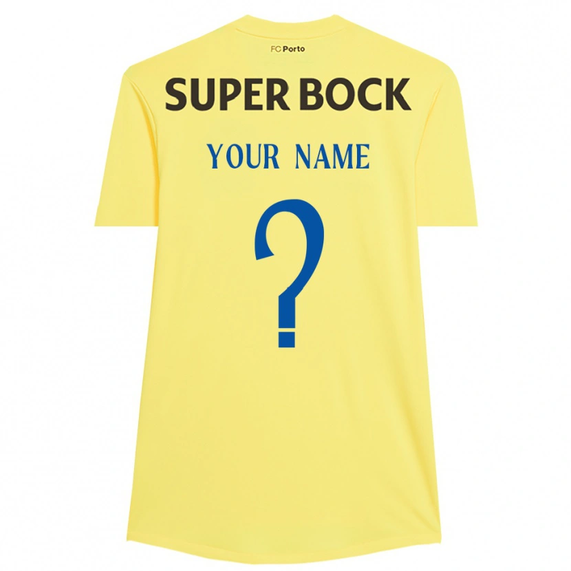 Danxen Mann FC Porto Lys Gul Svart Keeperdrakt 2025/26 Skjorter T-skjorte