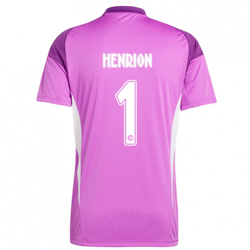 Danxen Mann Martin Henrion #1 Lys Lilla Hvit Keeperdrakt 2025/26 Skjorter T-skjorte