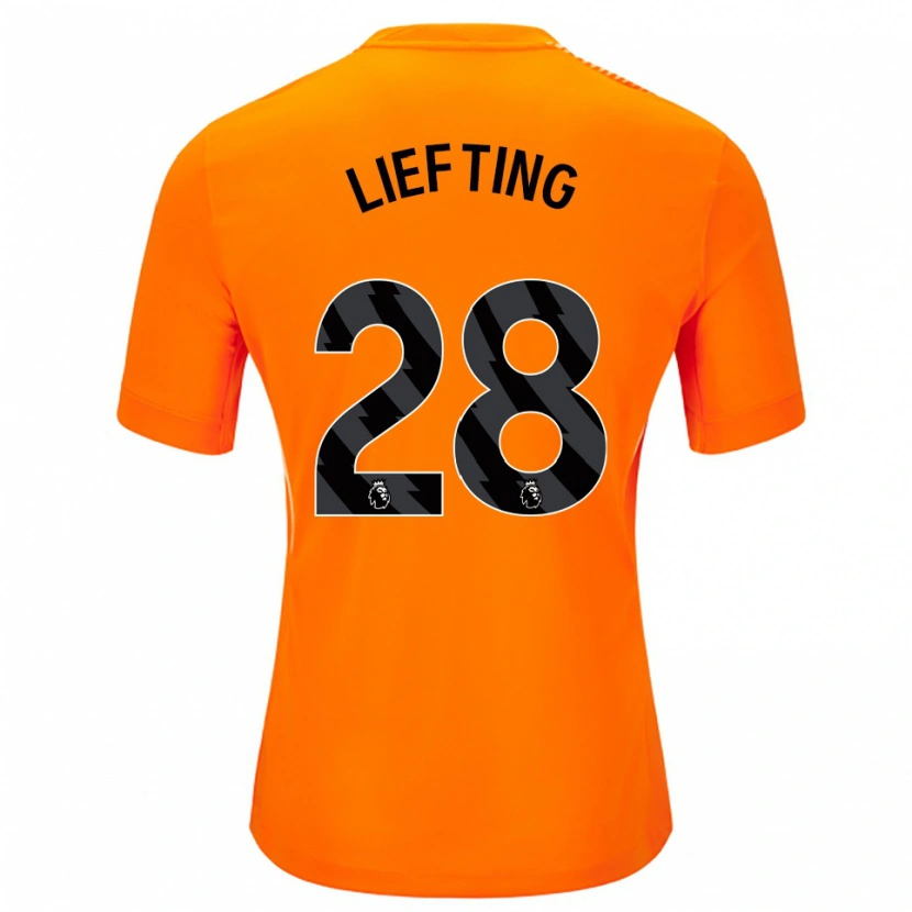 Danxen Mann Femke Liefting #28 Oransje Svart Keeperdrakt 2025/26 Skjorter T-skjorte
