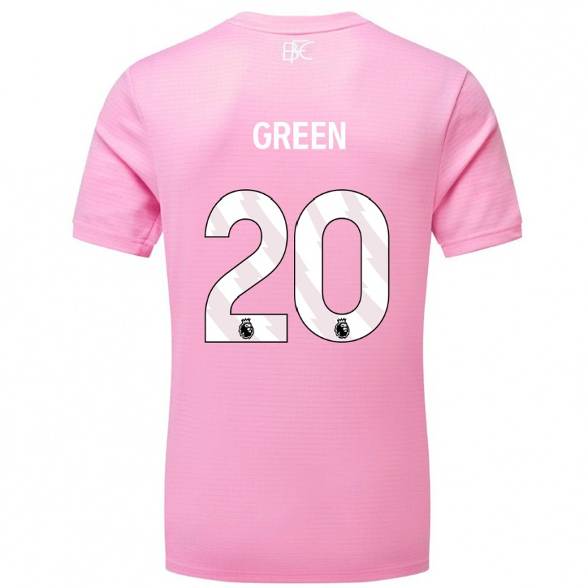Danxen Mann Etienne Green #20 Rosa Hvit Keeperdrakt 2025/26 Skjorter T-skjorte