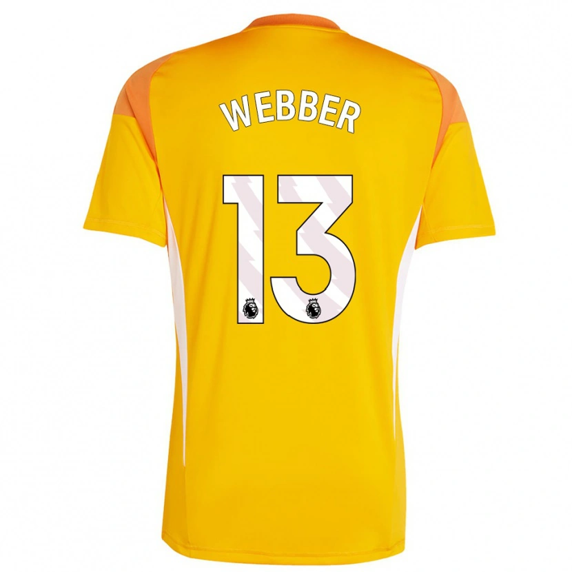Danxen Mann Amber Webber #13 Oransje Hvit Keeperdrakt 2025/26 Skjorter T-skjorte