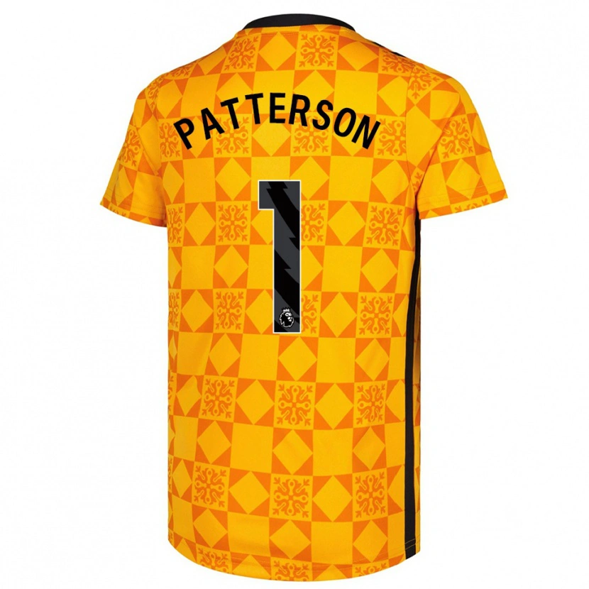 Danxen Mann Anthony Patterson #1 Gul Svart Keeperdrakt 2025/26 Skjorter T-skjorte