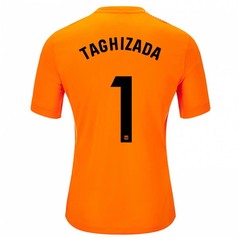 Danxen Mann Eldar Taghizada #1 Oransje Svart Keeperdrakt 2025/26 Skjorter T-skjorte