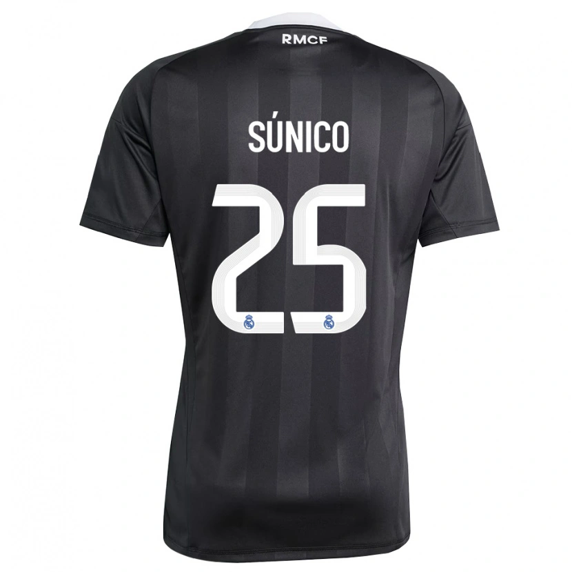 Danxen Mann Guille Súnico #25 Svart Hvit Keeperdrakt 2025/26 Skjorter T-skjorte