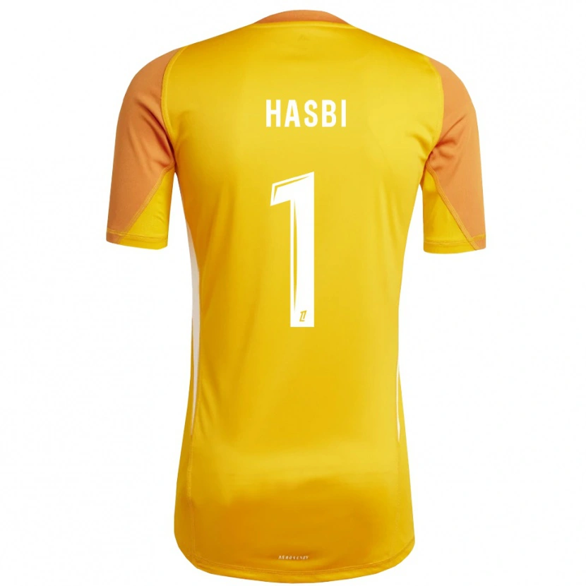 Danxen Mann Walid Hasbi #1 Oransje Hvit Keeperdrakt 2025/26 Skjorter T-skjorte