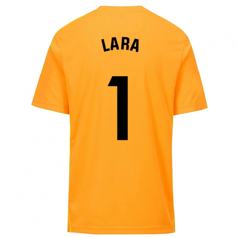Danxen Mann Lara Lara De Las Heras Coello #1 Oransje Svart Keeperdrakt 2025/26 Skjorter T-skjorte