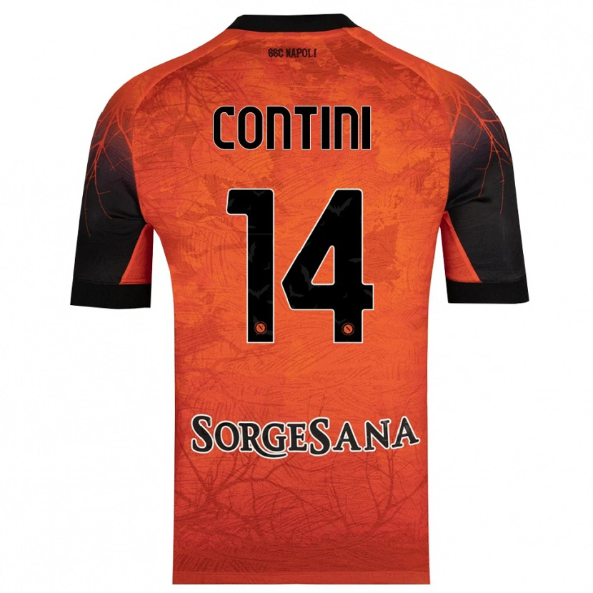 Danxen Mann Nikita Contini #14 Oransje Rød Svart Keeperdrakt 2025/26 Skjorter T-skjorte