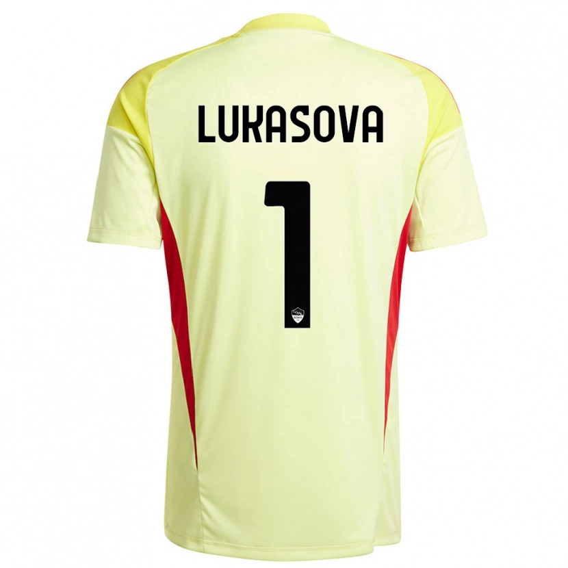 Danxen Mann Olivie Lukášová #1 Lys Gul Oransje Keeperdrakt 2025/26 Skjorter T-skjorte