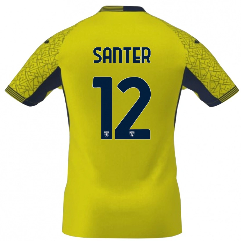 Danxen Mann Leonardo Santer #12 Gul Svart Keeperdrakt 2025/26 Skjorter T-skjorte