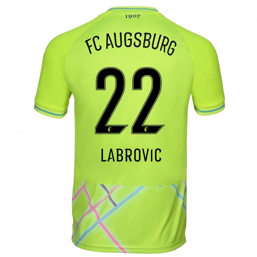 Danxen Mann Nediljko Labrovic #22 Grønn Gul Svart Keeperdrakt 2025/26 Skjorter T-skjorte