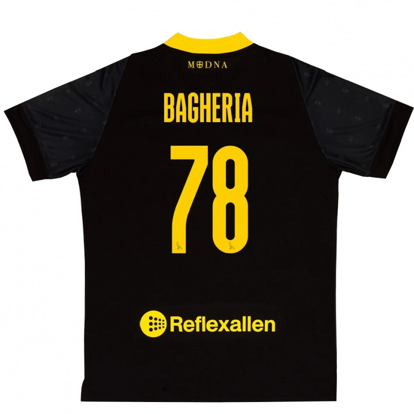 Danxen Mann Fabrizio Bagheria #78 Svart Gul Keeperdrakt 2025/26 Skjorter T-skjorte