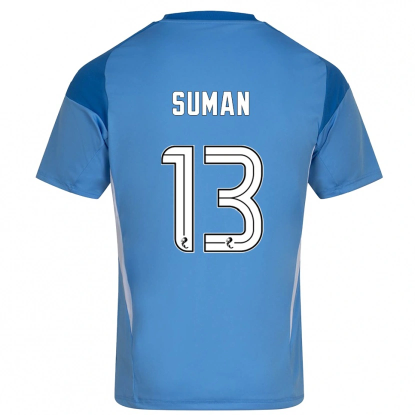 Danxen Dame Nick Suman #13 Blå Hvit Keeperdrakt 2025/26 Skjorter T-skjorte