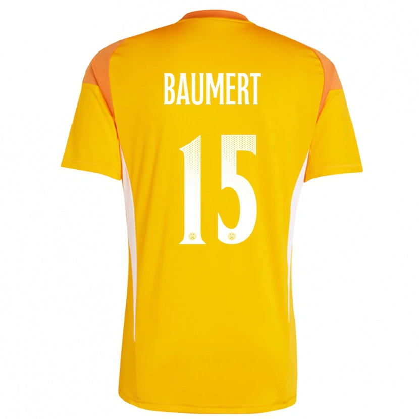 Danxen Dame Moritz Baumert #15 Oransje Hvit Keeperdrakt 2025/26 Skjorter T-skjorte