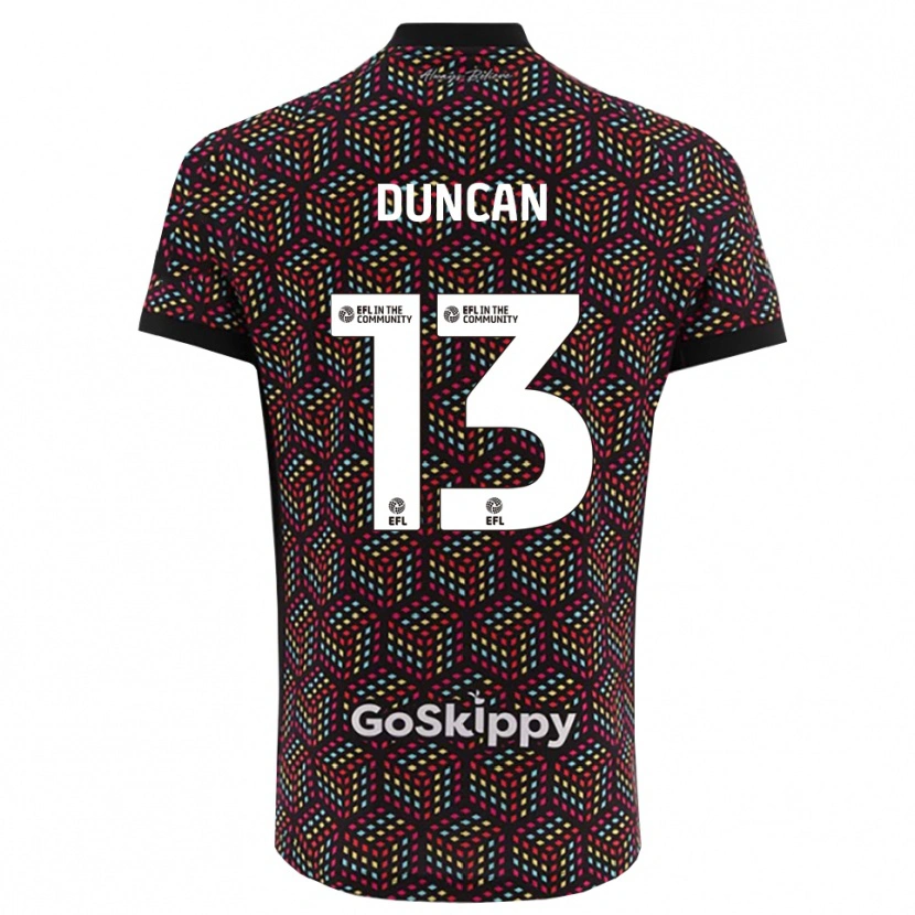 Danxen Dame Joe Duncan #13 Sort Hvit Keeperdrakt 2025/26 Skjorter T-skjorte