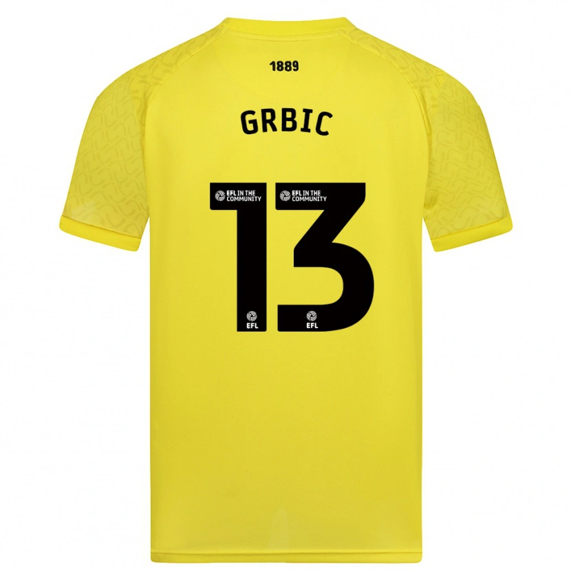 Danxen Dame Ivo Grbic #13 Gul Sort Keeperdrakt 2025/26 Skjorter T-skjorte