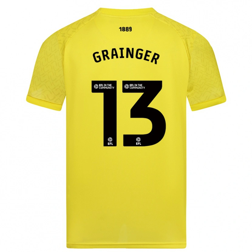 Danxen Dame Benjamin Grainger #13 Gul Sort Keeperdrakt 2025/26 Skjorter T-skjorte