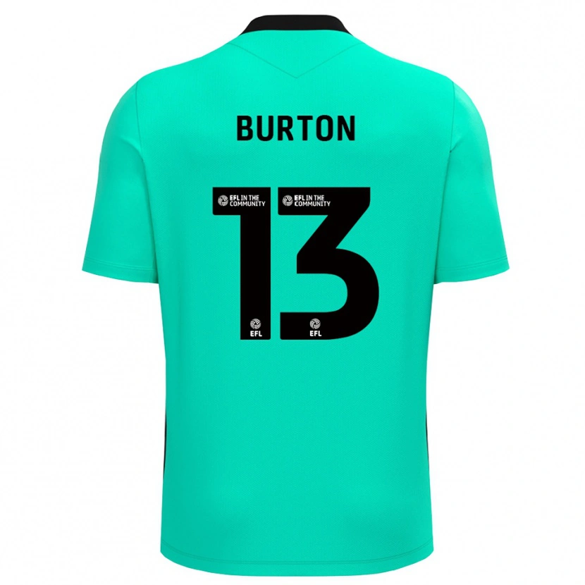 Danxen Dame Callum Burton #13 Medium Turkis Keeperdrakt 2025/26 Skjorter T-skjorte