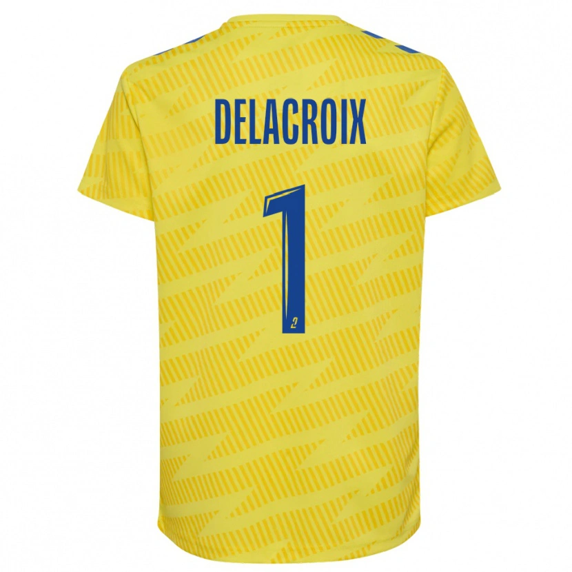 Danxen Dame Noa Delacroix #1 Gul Blå Keeperdrakt 2025/26 Skjorter T-skjorte