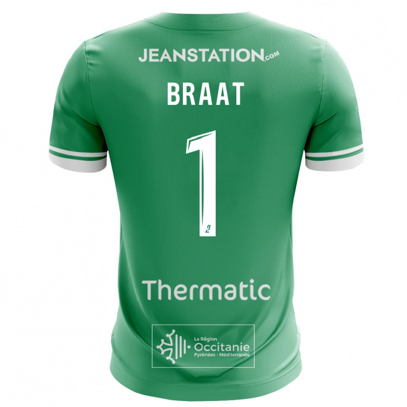 Danxen Dame Quentin Braat #1 Grønn Hvit Keeperdrakt 2025/26 Skjorter T-skjorte