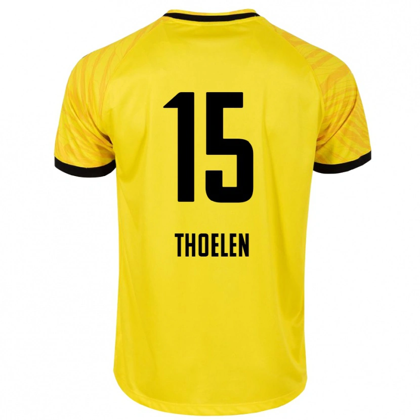 Danxen Dame Yannick Thoelen #15 Gul Svart Keeperdrakt 2025/26 Skjorter T-skjorte