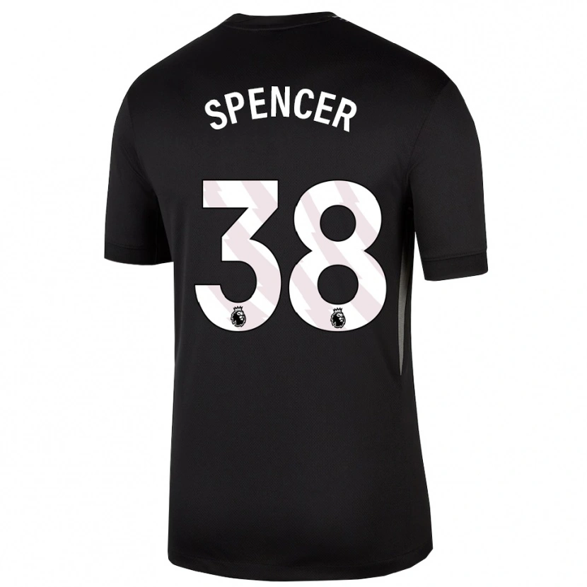 Danxen Dame Becky Spencer #38 Svart Hvit Keeperdrakt 2025/26 Skjorter T-skjorte