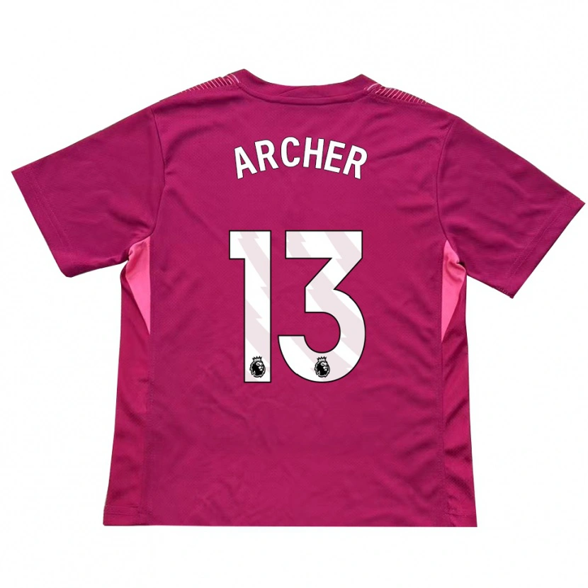 Danxen Dame Samual Archer #13 Rose Hvit Keeperdrakt 2025/26 Skjorter T-skjorte