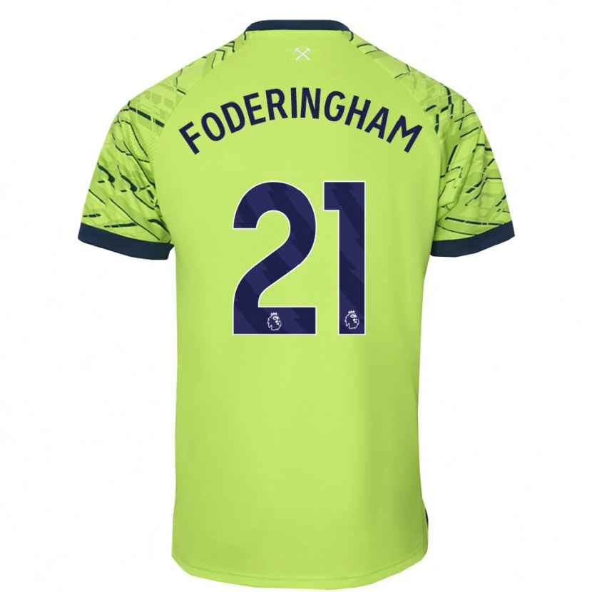 Danxen Dame Wes Foderingham #21 Fluorescerende Grønn Keeperdrakt 2025/26 Skjorter T-skjorte