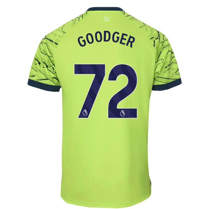 Danxen Dame Tommy Goodger #72 Fluorescerende Grønn Keeperdrakt 2025/26 Skjorter T-skjorte
