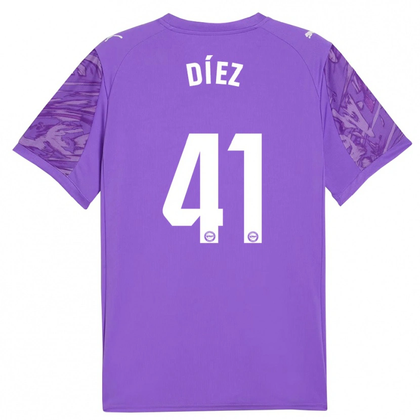 Danxen Dame Victor Díez #41 Lilla Hvit Keeperdrakt 2025/26 Skjorter T-skjorte