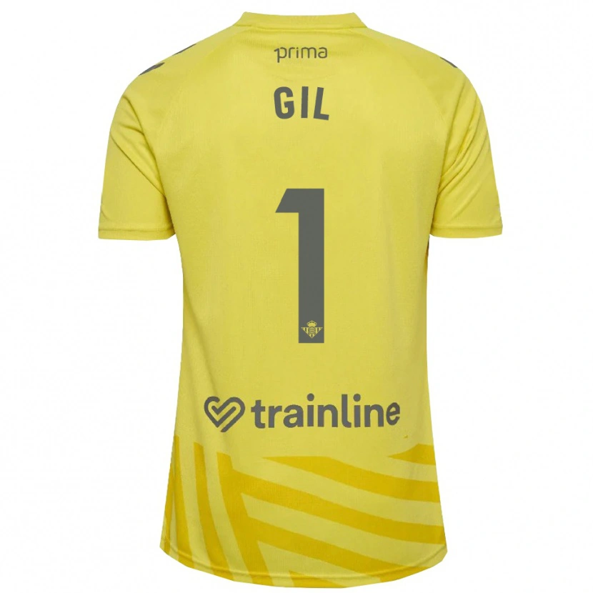 Danxen Dame Noelia Gil #1 Gul Grå Keeperdrakt 2025/26 Skjorter T-skjorte