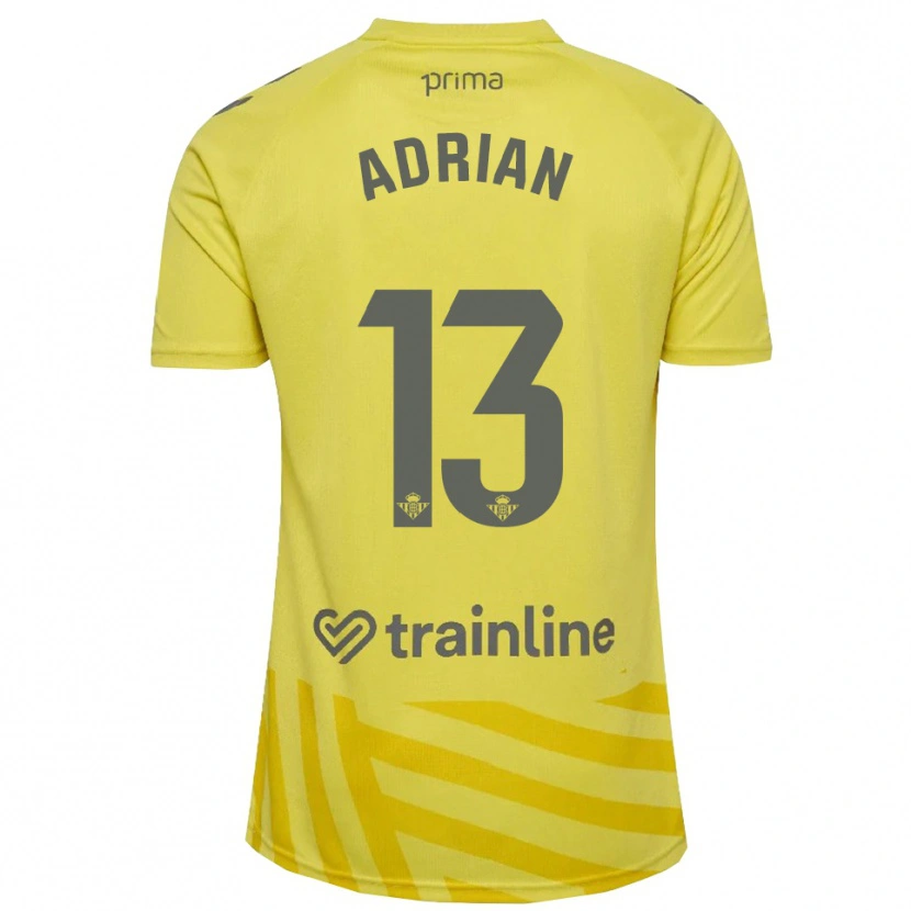 Danxen Dame Adrián #13 Gul Grå Keeperdrakt 2025/26 Skjorter T-skjorte