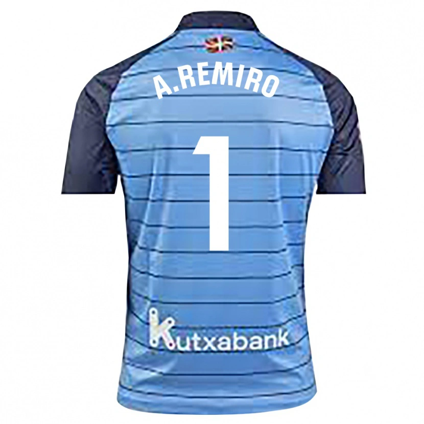 Danxen Dame Álex Remiro #1 Marineblå Keeperdrakt 2025/26 Skjorter T-skjorte