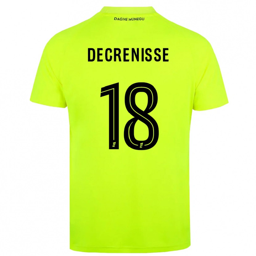 Danxen Dame Axel Decrenisse #18 Fluorescerende Grønn Svart Keeperdrakt 2025/26 Skjorter T-skjorte