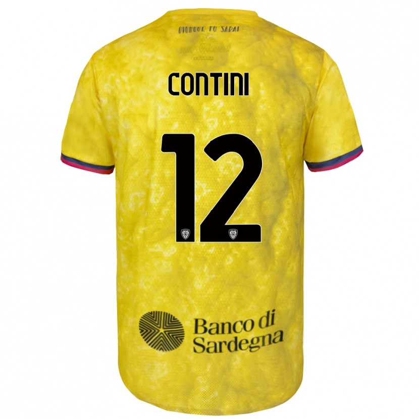 Danxen Dame Federico Contini #12 Gul Svart Keeperdrakt 2025/26 Skjorter T-skjorte
