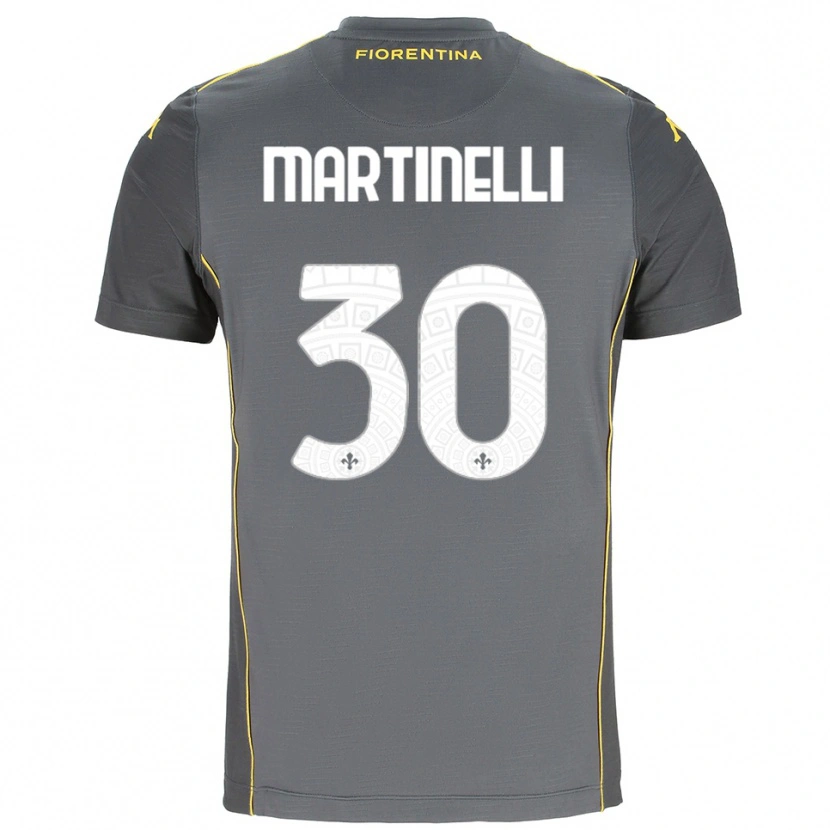 Danxen Dame Tommaso Martinelli #30 Mørk Grå Gul Keeperdrakt 2025/26 Skjorter T-skjorte