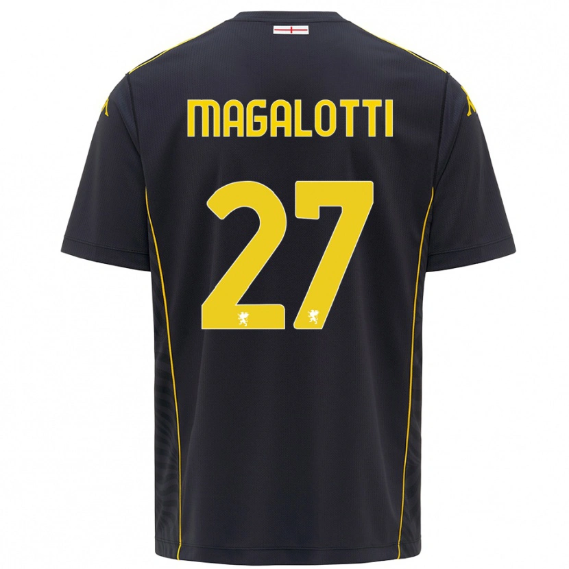 Danxen Dame Gabriele Magalotti #27 Svart Gul Keeperdrakt 2025/26 Skjorter T-skjorte