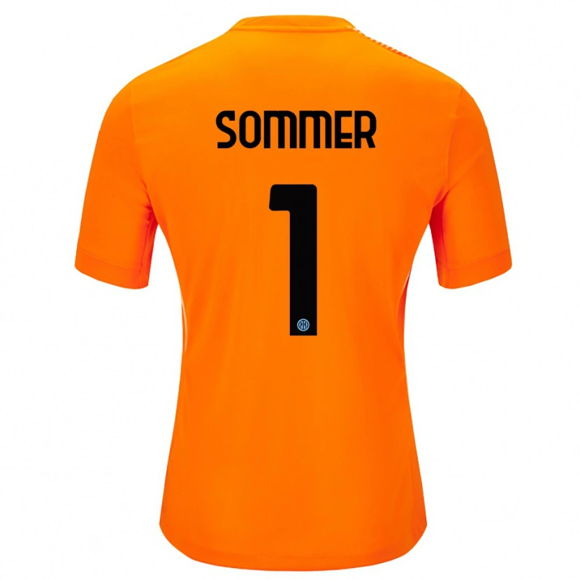 Danxen Dame Yann Sommer #1 Lys Oransje Svart Keeperdrakt 2025/26 Skjorter T-skjorte