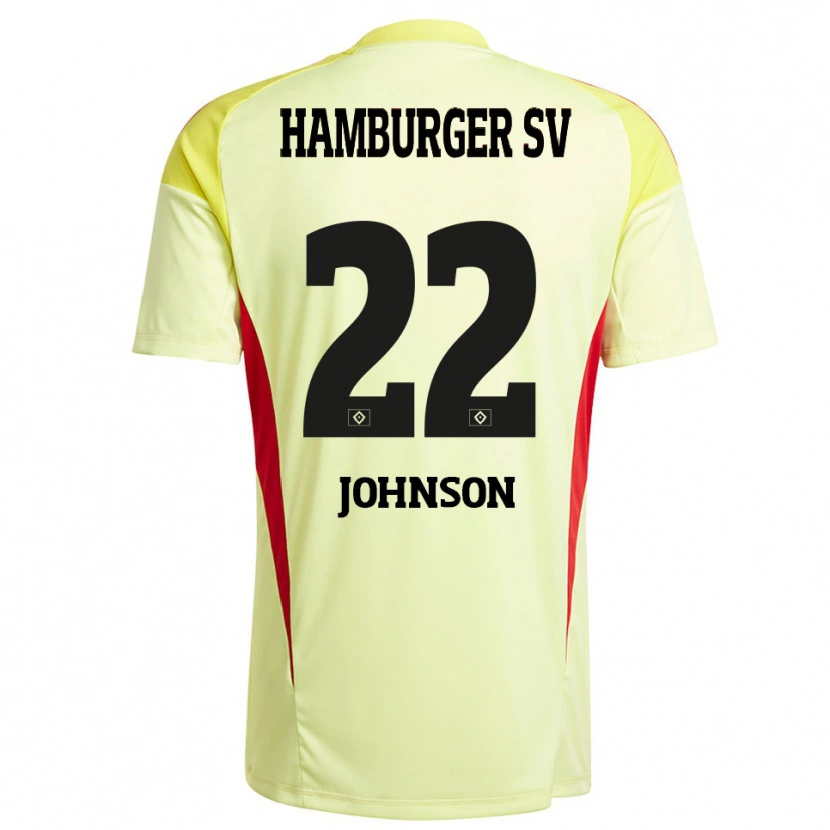 Danxen Dame Emmanuel Johnson #22 Gul Svart Rød Keeperdrakt 2025/26 Skjorter T-skjorte