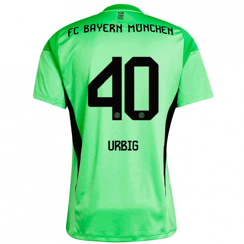 Danxen Dame Jonas Urbig #40 Medium Vår Grønn Keeperdrakt 2025/26 Skjorter T-skjorte