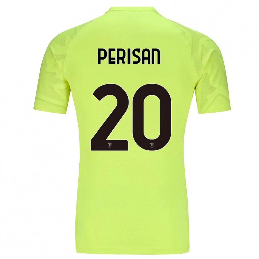 Danxen Dame Samuele Perisan #20 Fluorescent Grønn Keeperdrakt 2025/26 Skjorter T-skjorte