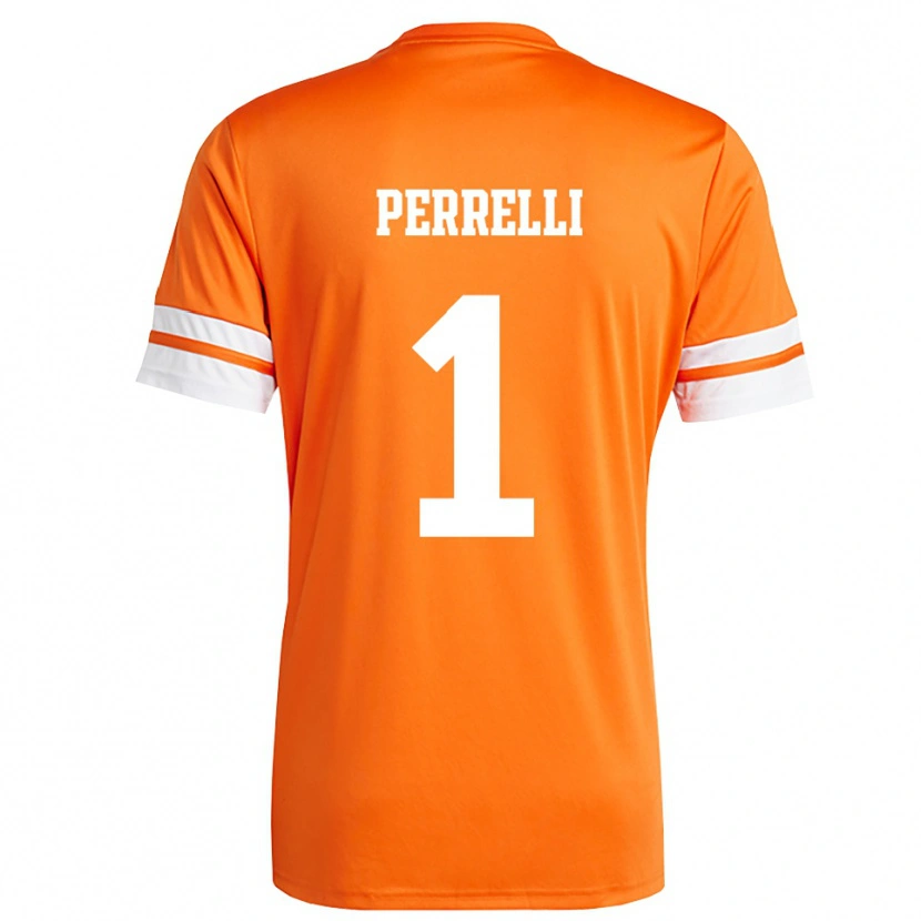 Danxen Dame Samuele Perrelli #1 Oransje Hvit Keeperdrakt 2025/26 Skjorter T-skjorte