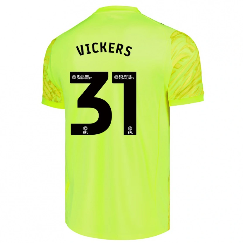Danxen Dame Josh Vickers #31 Fluorescerende Grønn Keeperdrakt 2025/26 Skjorter T-skjorte
