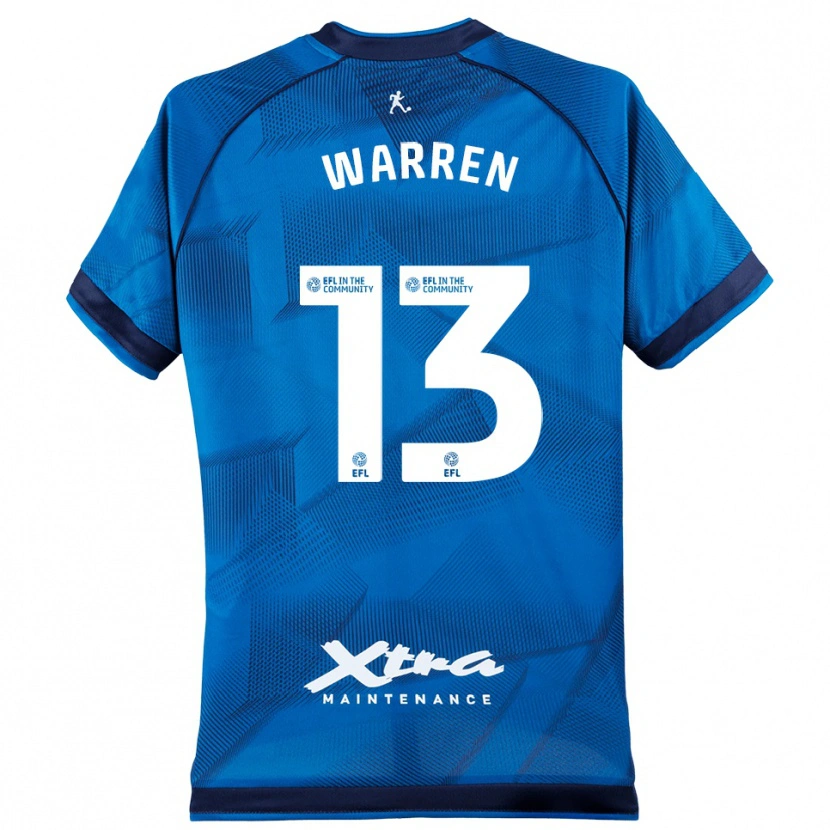 Danxen Dame Charlie Warren #13 Blå Hvit Keeperdrakt 2025/26 Skjorter T-skjorte